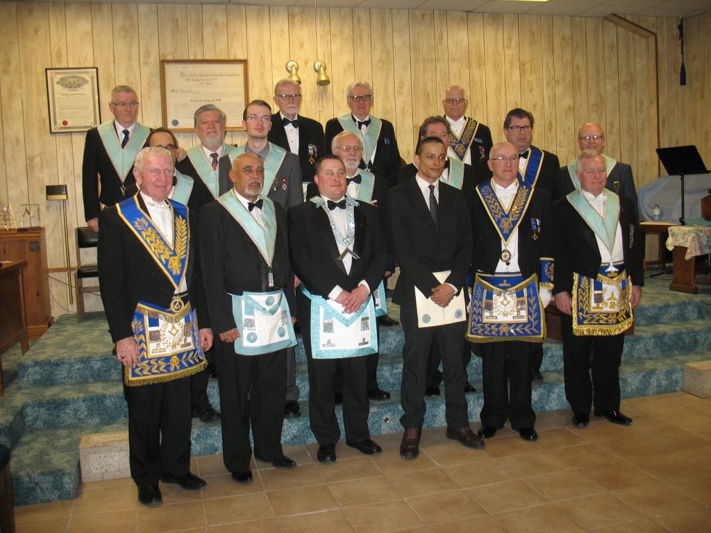 Elliot Lake Lodge Officers & Visitors at the DDGM Official Visit April 9, 2016